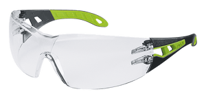 Schutzbrille farblos, UV400 pheos, schwarz/grün - MELTEC GmbH