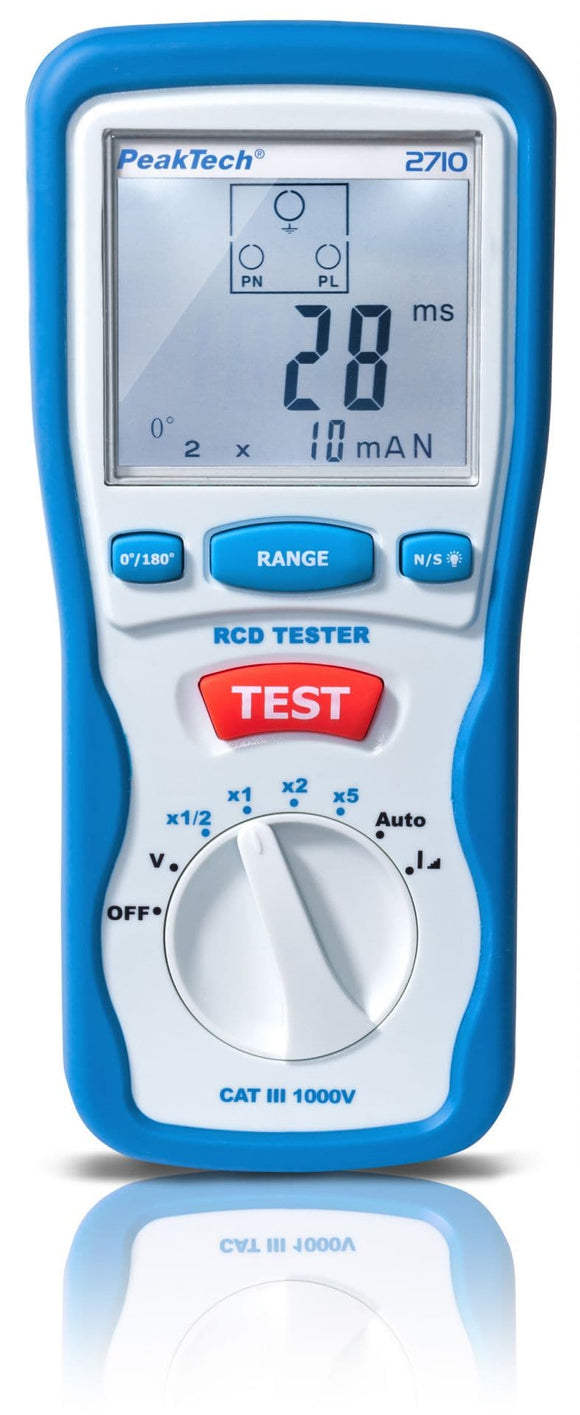 P 2710 - Digitaler FI Tester für Auslösecharakteristik - MELTEC GmbH