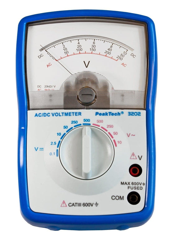 P 3202 - Analoges Voltmeter ~ 500 V AC/DC - MELTEC GmbH
