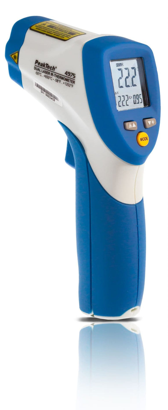 P 4975 - IR-Thermometer ~ -50 ... +650°C ~ 12 : 1 ~ mit Dual-Laser - MELTEC GmbH