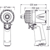 Schlagschrauber ∙ extra kurz Lösemoment maximal: 1400 Nm ∙ Vierkant 12,5 mm (1/2 Zoll) - MELTEC GmbH