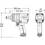 Schlagschrauber Lösemoment maximal: 1890 Nm ∙ Vierkant 20 mm (3/4 Zoll) - MELTEC GmbH