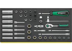 1/4" - STECKSCHLÜSSEL-GARNITUREN IN EINLAGEN Stahlwille