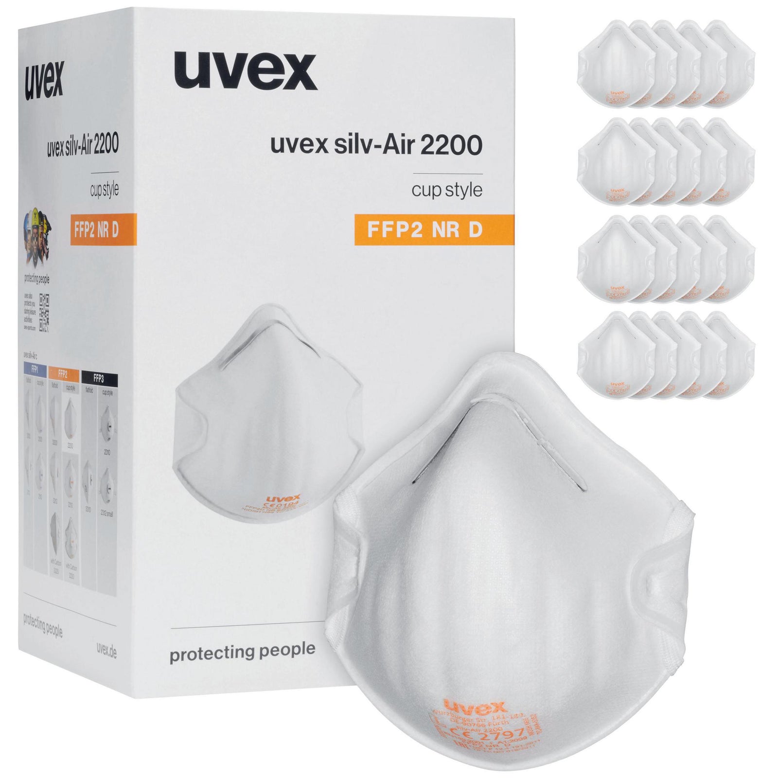 uvex silv-Air classic 2200 Atemschutzmaske FFP2
