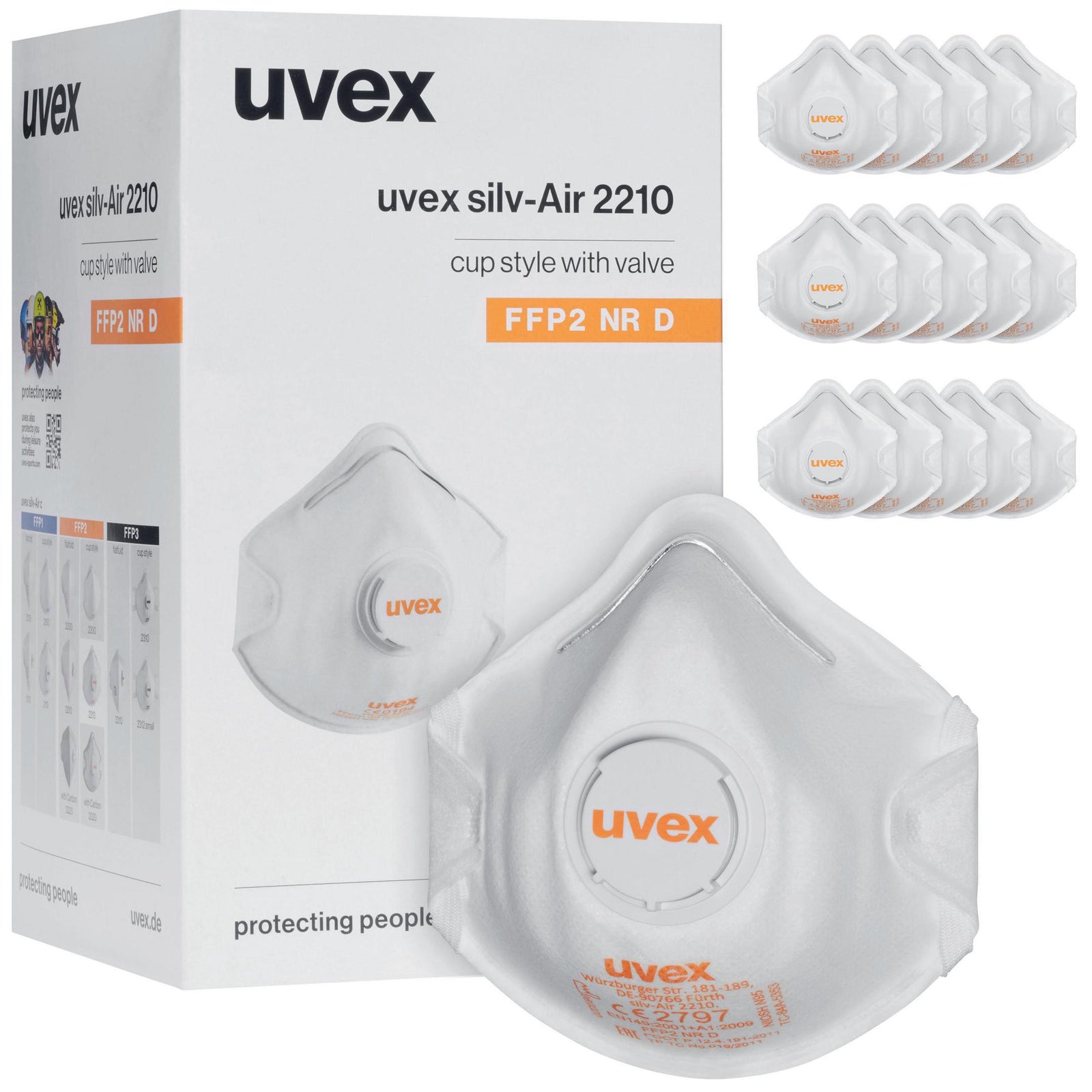 uvex silv-Air classic 2210 Atemschutzmaske FFP2