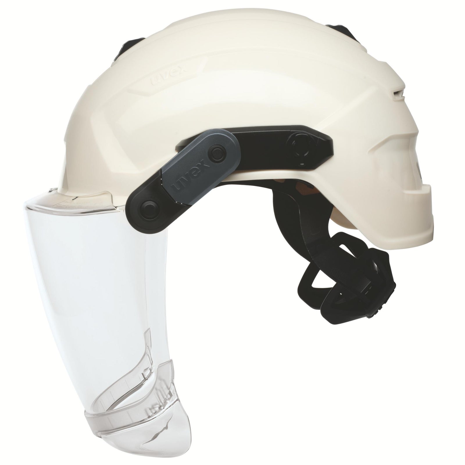 uvex pronamic Visier innen beschlagfrei, außen extrem kratzfest und chemikalienbeständig mit Kinnschutz