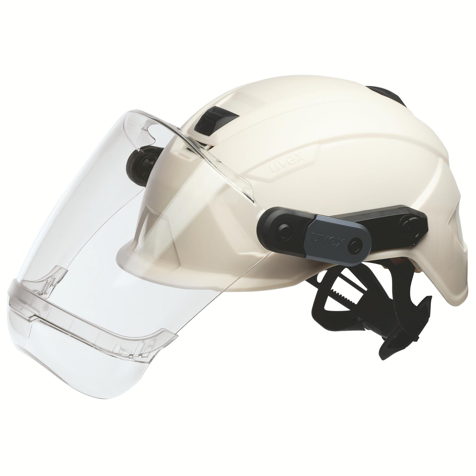 uvex pronamic Visier innen beschlagfrei, außen extrem kratzfest und chemikalienbeständig mit Kinnschutz