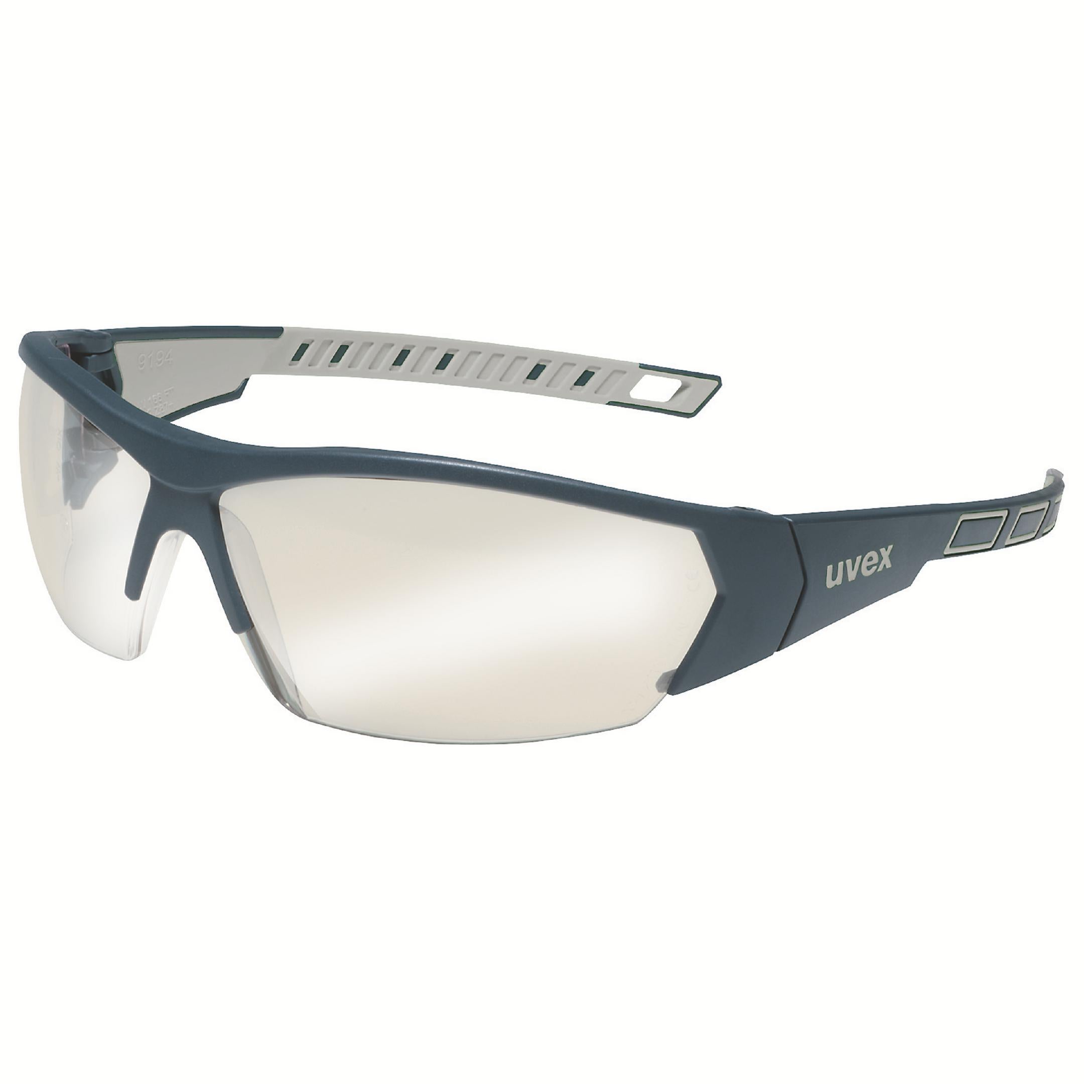uvex i-works Bügelbrille mit Silberspiegel auf der Scheibe, Anti-Fog-Beschichtung auf der Innenseite