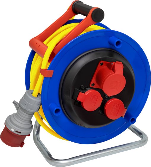 BAT ST 290 Kabelrolle, 2x Steckdose T25, 1x CEE-Steckdose 400V/16A, CEE-Stecker 400V/16A