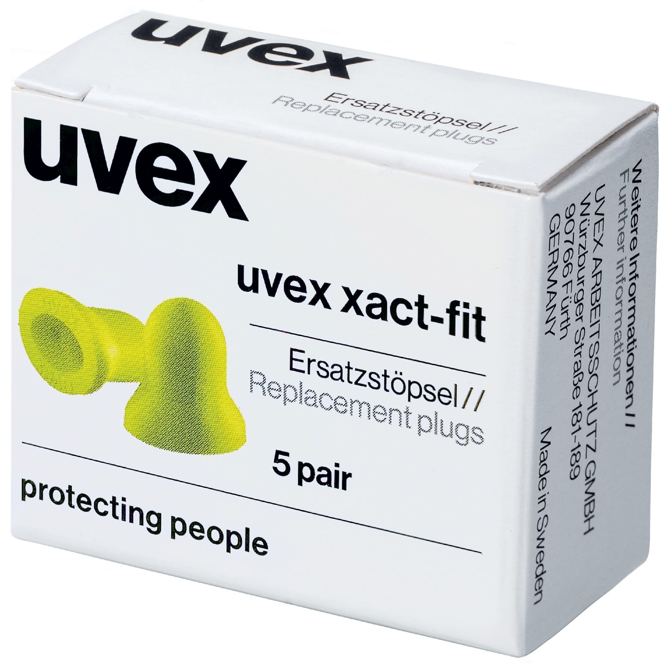 uvex xact-fit Gehörschutzstöpsel SNR 26 dB 250 Paar 5-paarweise in Minibox