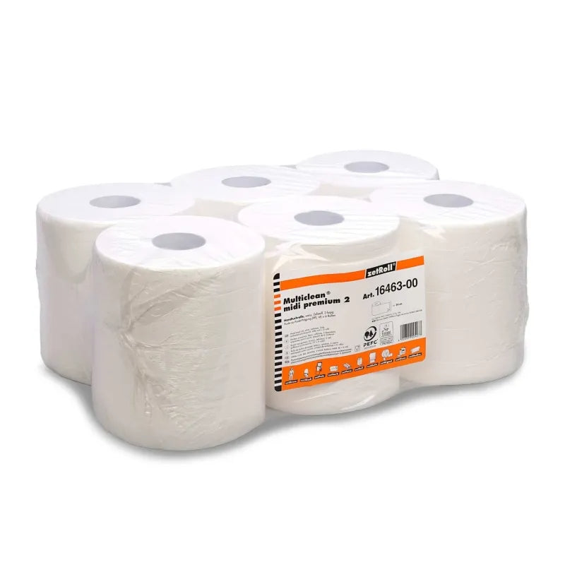 Handtuchrolle, hochweiss, 2-lagig, ca. 450 Abrisse à ca. 220 mm x 160 m