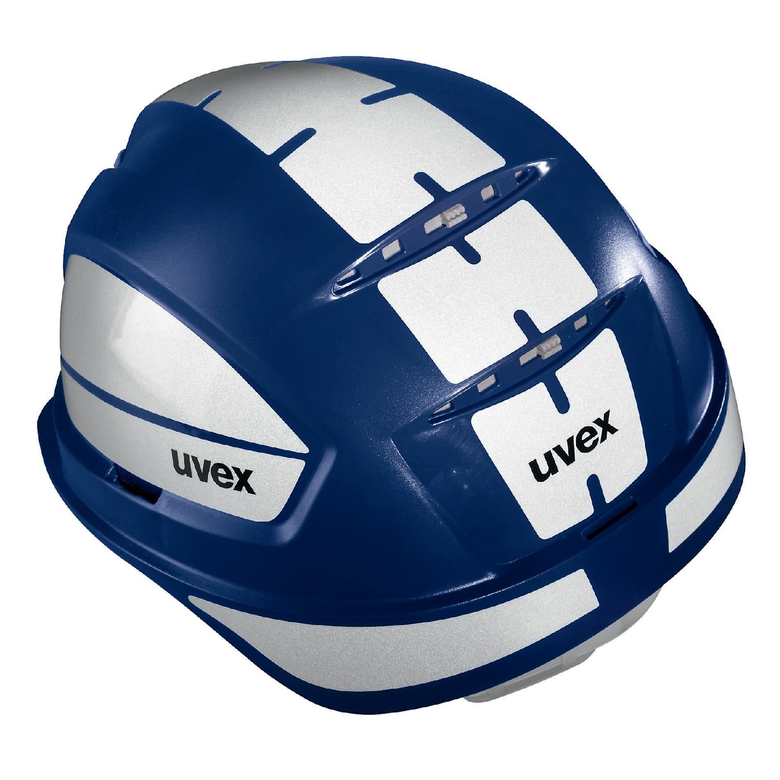 uvex pheos E-WR Schutzhelm blau mit Reflexset L
