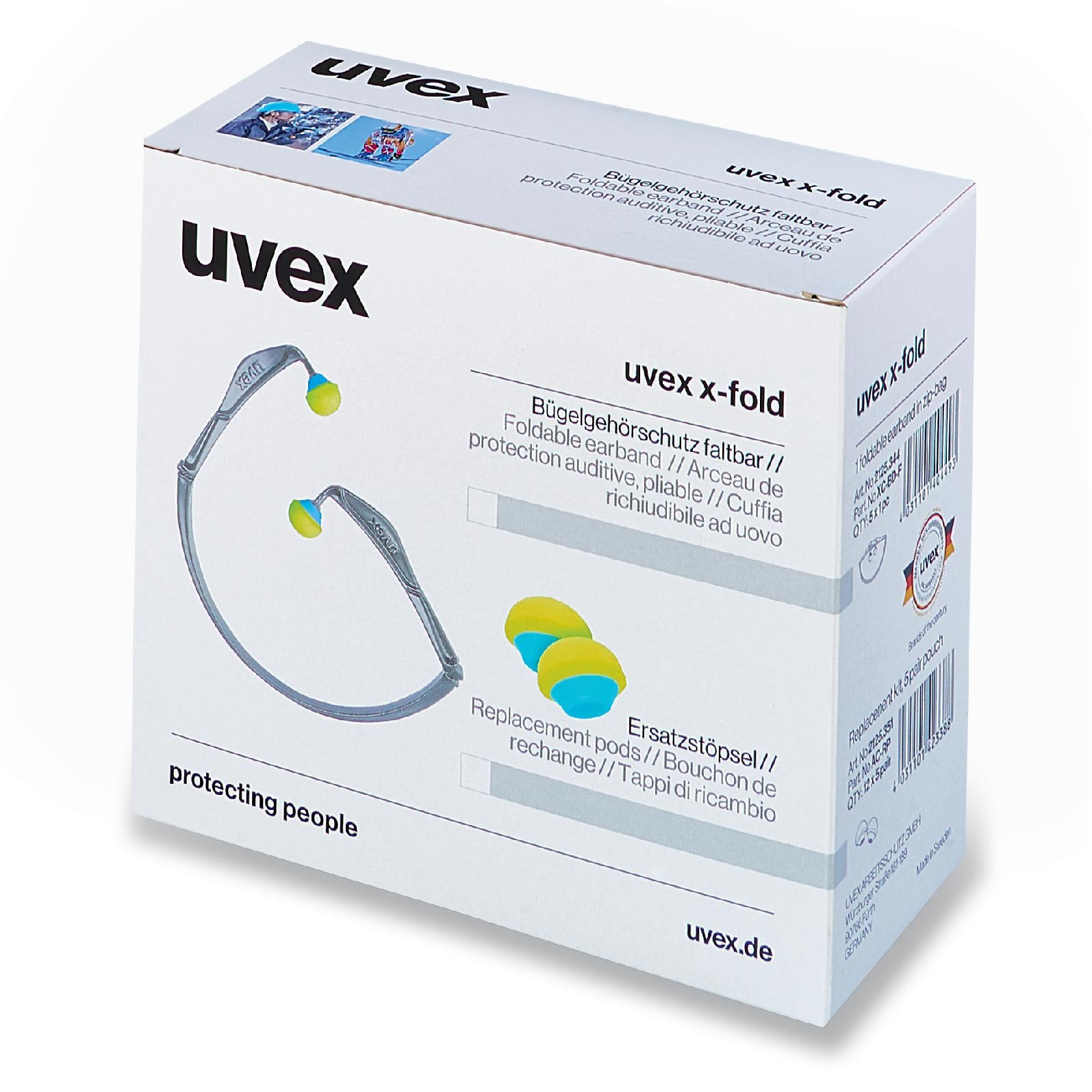 uvex x-fold Bügelgehörschutz SNR 23 dB 5 Stück einzeln im Beutel