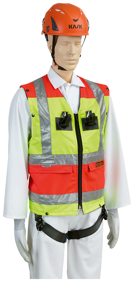 Multifunktionsweste VERTIQUAL C3 A BLACK HIGHLIGHT XXL / Auffanggurt XL-XXL