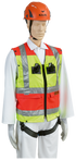 Multifunktionsweste VERTIQUAL C3 A BLACK HIGHLIGHT XXL / Auffanggurt XL-XXL