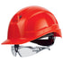 uvex pheos IES Schutzhelm rot mit Schutzbrille 9192215