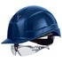 uvex pheos IES Schutzhelm blau mit Schutzbrille 9192215