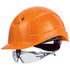 uvex pheos IES Schutzhelm orange mit Schutzbrille 9192215