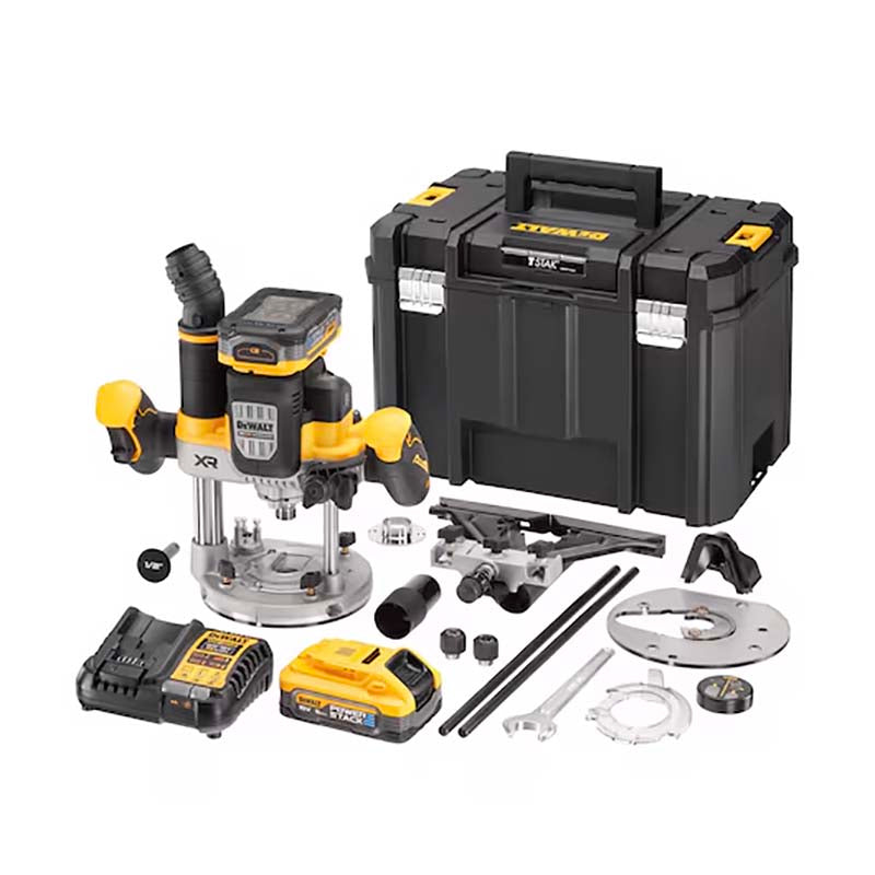 DCW620H2-QW - 18 Volt Akku-Oberfräse (bürstenlos) inkl. 2x Powerstack Akkus (18 Volt / 5 Ah)