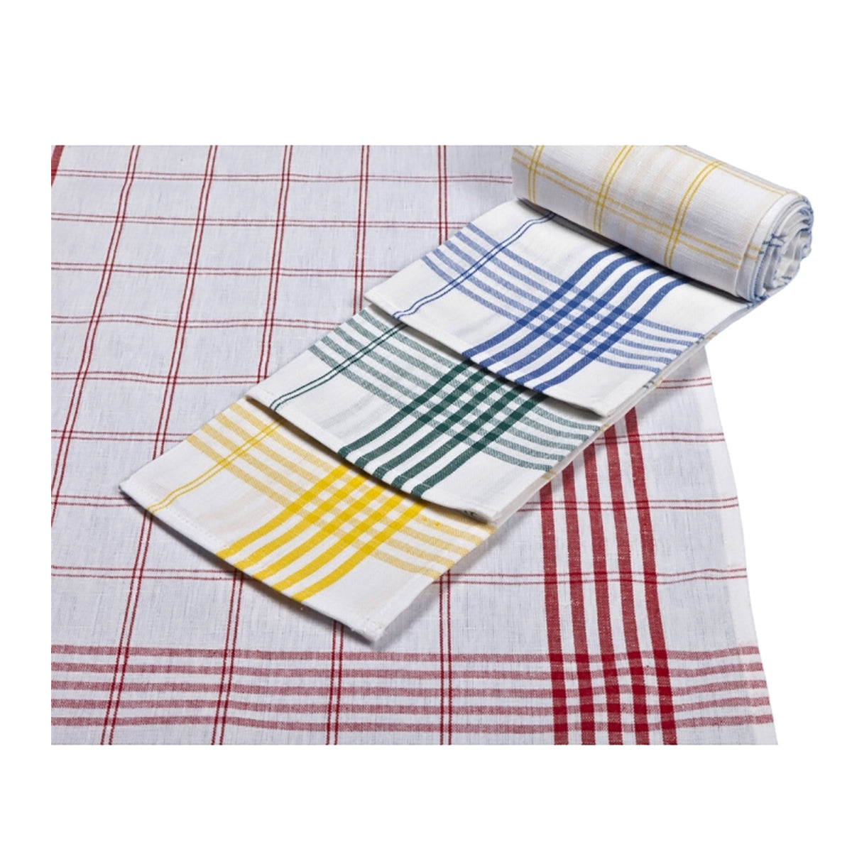 Geschirrtuch grün/weiss, 85 x 48 cm