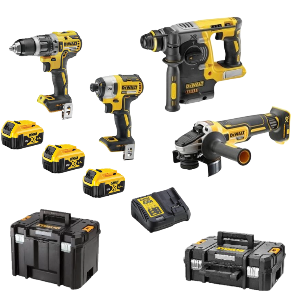 DeWalt 4 Akku-Maschinen-Set DCK422P3T 18V/3x 5.0Ah