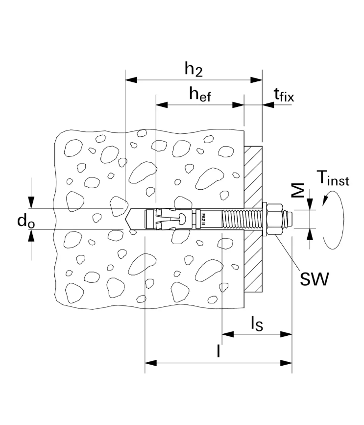 fischer Bolzenanker kurz mit grosser Scheibe Stahl galvanisch FAZ II Plus K GS