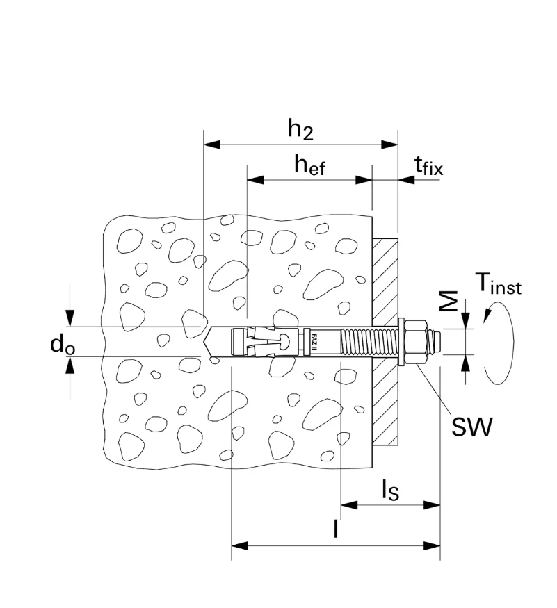 fischer Bolzenanker mit Hutmutter Stahl galvanisch verzinkt FAZ II Plus H