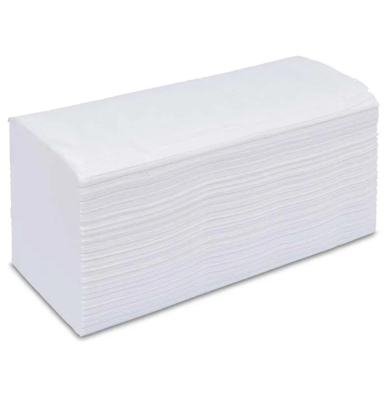 Falthandtuch V-Falz, hochweiss, 2-lagig, ca. 240 x 210 mm