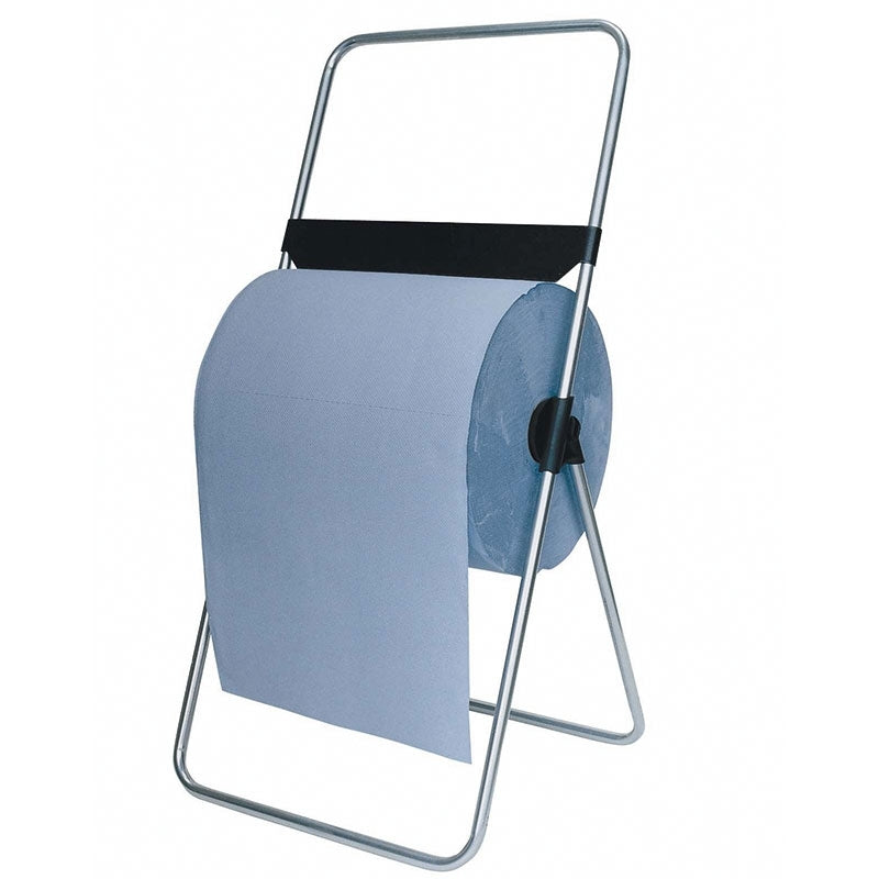 Bodenständer zetMatic® für Putztuchrollen, grau, bis 340 mm Rollenbreite