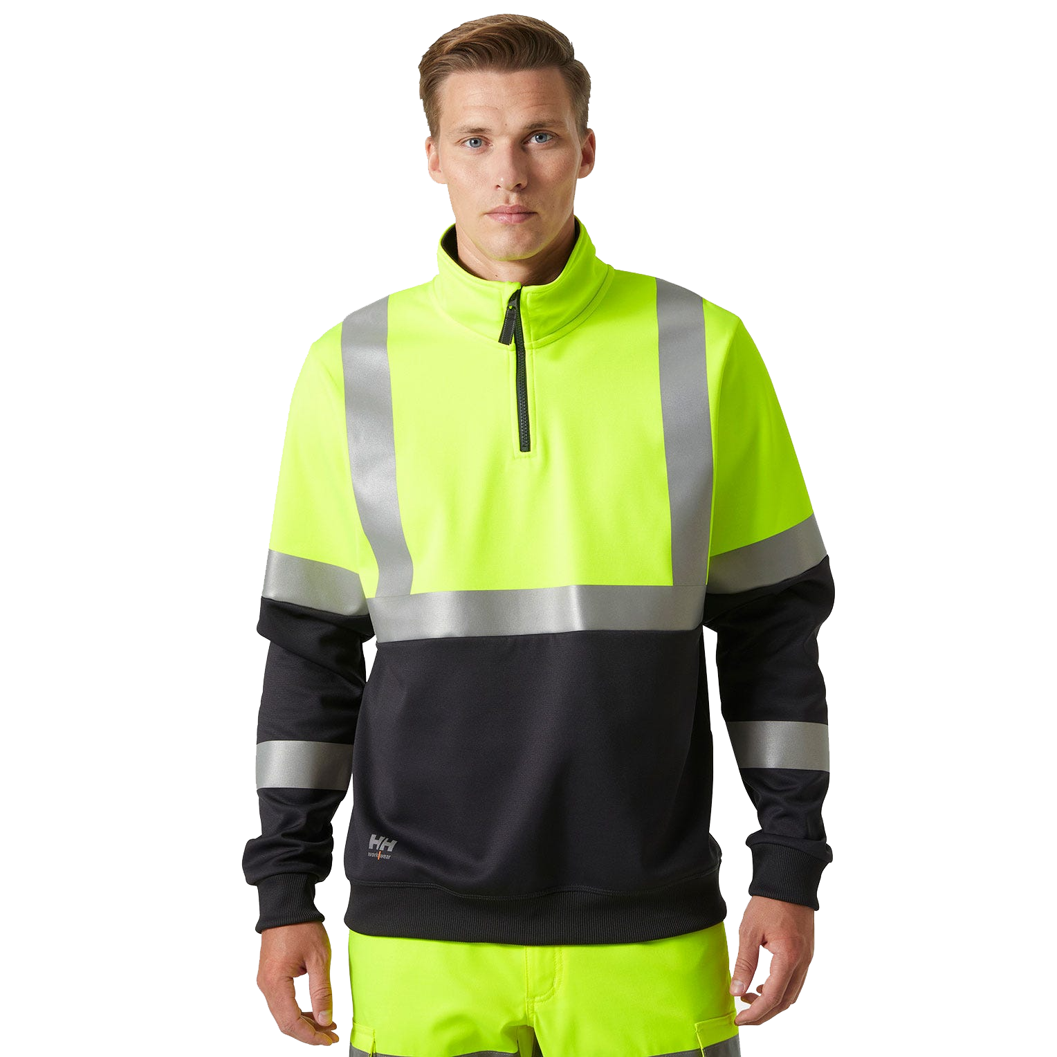 Addvis Hi Vis Sweatshirt Klasse 1 mit halbem Reißverschluss