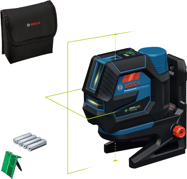 GCL 12V-50-22 CG Professional mit 4 x Batterie (AA), Adapter