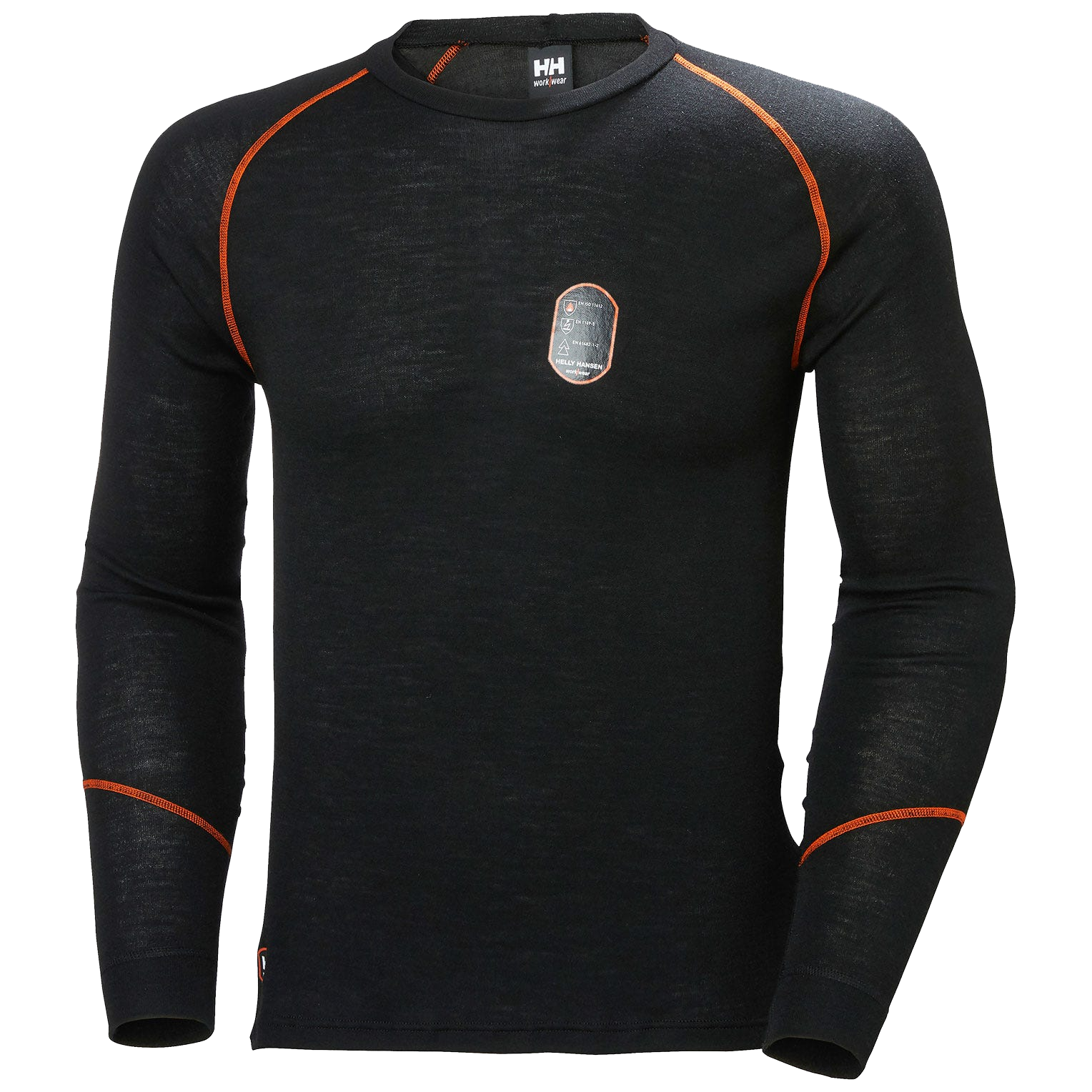 Fakse Flammhemmender Langarmpullover mit Rundhalsausschnitt