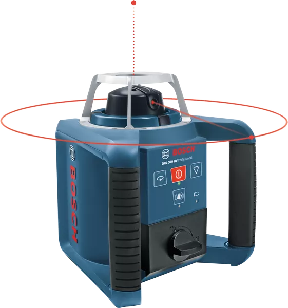 GRL 300 HV Professional Rotationslaser im Handwerkerkoffer mit 1 x 9V-Blockbatterie, Empfänger