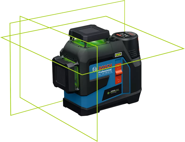 GLL 12V-100-33 CG Professional Linienlaser in L-BOXX 136 mit 1 x Akku GBA 12V 2.0Ah, Universalhalter LB 10
