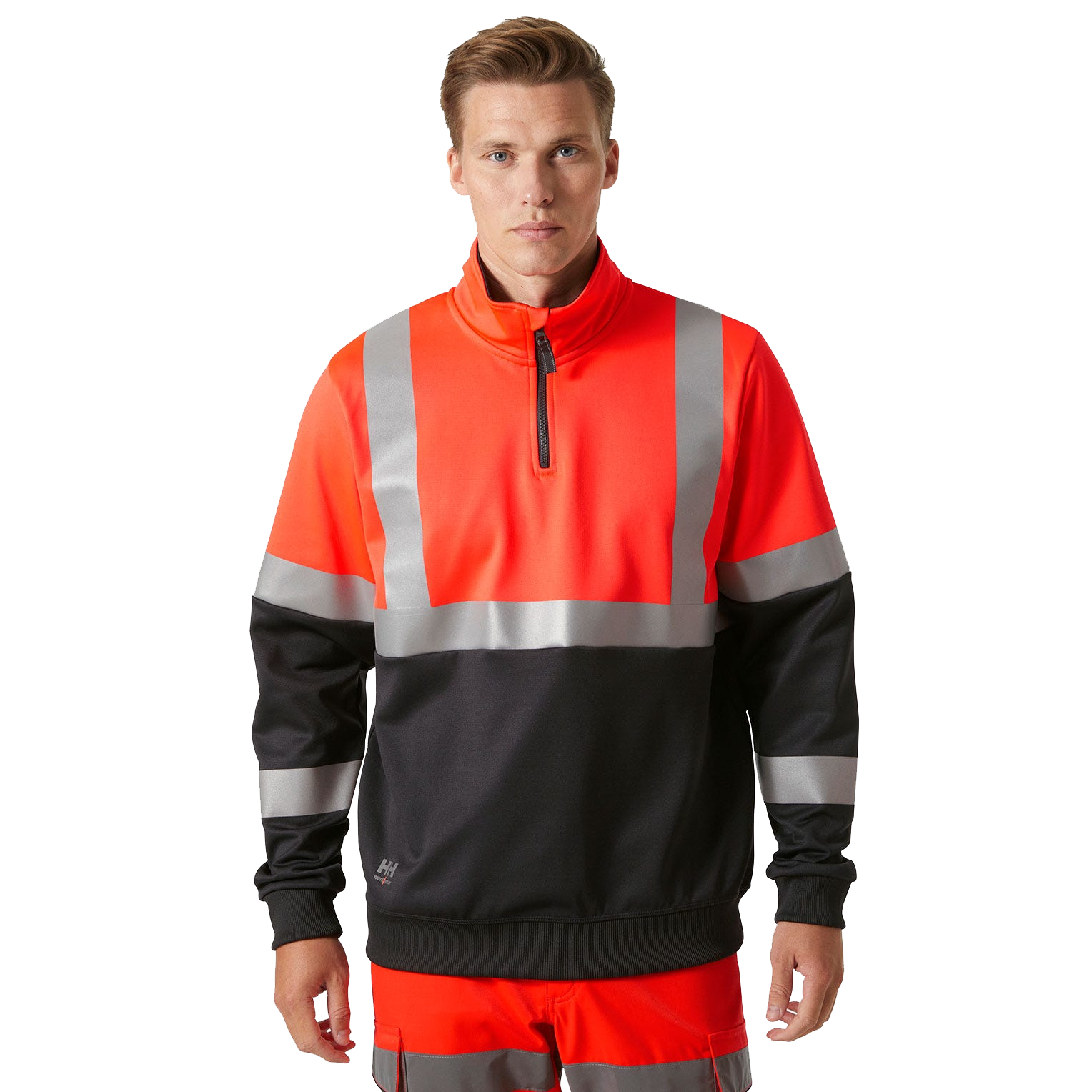 Addvis Hi Vis Sweatshirt Klasse 1 mit halbem Reißverschluss