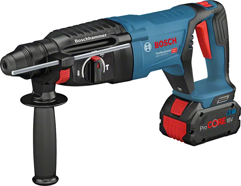 GBH 18V-26 D Professional im Handwerkerkoffer mit Zusatzhandgriff