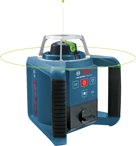 GRL 300 HVG Professional Rotationslaser in Handwerkerkoffer mit 2 x Batterie (LR20), Zubehör-Set