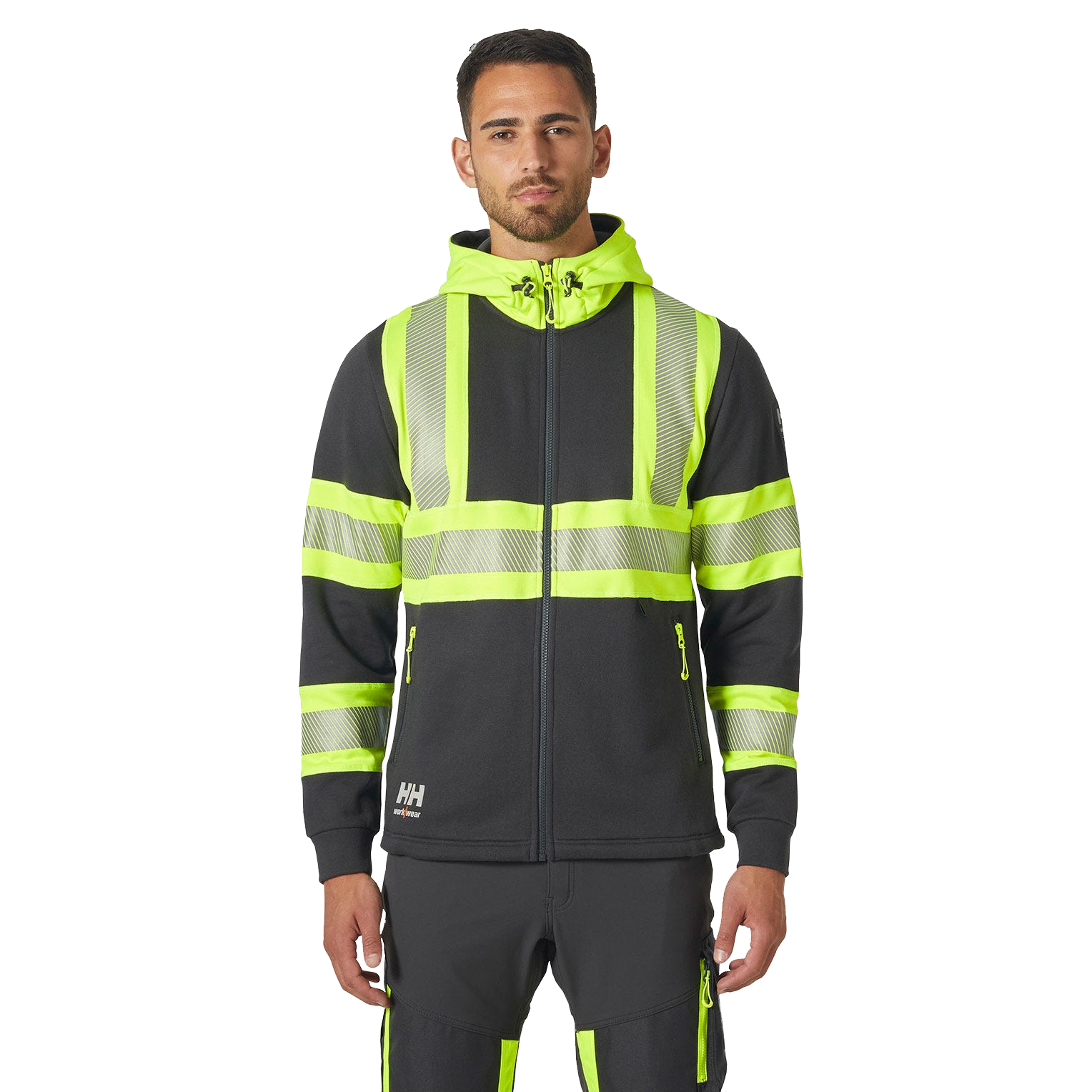 ICU Hi Vis Kapuzenpullover mit Reißverschluss