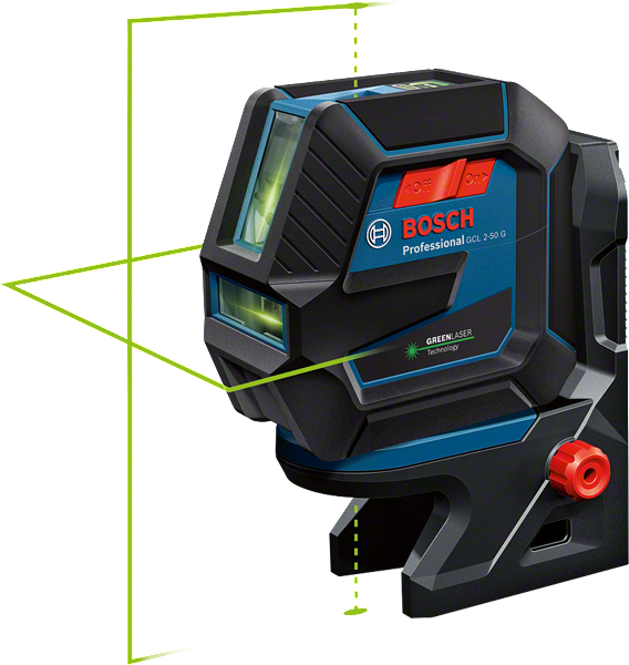 GCL 2-50 G Professional Kombilaser mit 4 x Batterie (AA), Drehhalterung RM 10