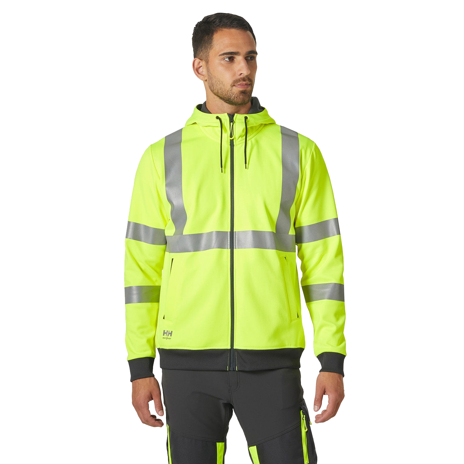 Addvis Hi Vis Kapuzenpullover mit Reißverschluss