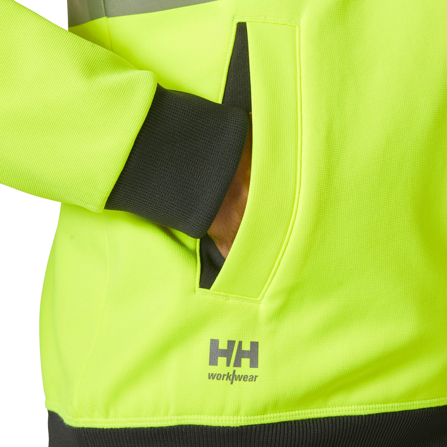 Addvis Hi Vis Kapuzenpullover mit Reißverschluss