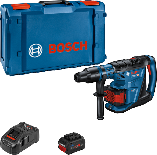 GBH 18V-40 C Professional mit 2 x Li-Ion-Akku 8,0 Ah ProCORE18V, Zubehör-Set, Schnellladegerät