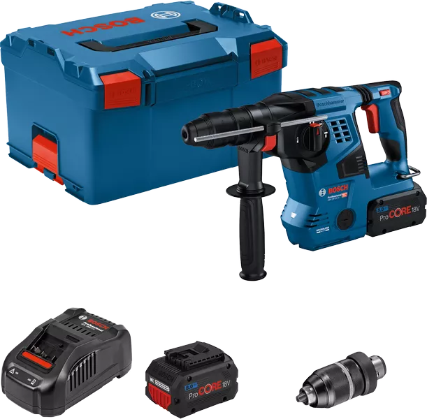 GBH 18V-28 CF Professional in L-BOXX 238 mit 2 x Li-Ion-Akku ProCORE18V 8.0Ah, Bohrfutter