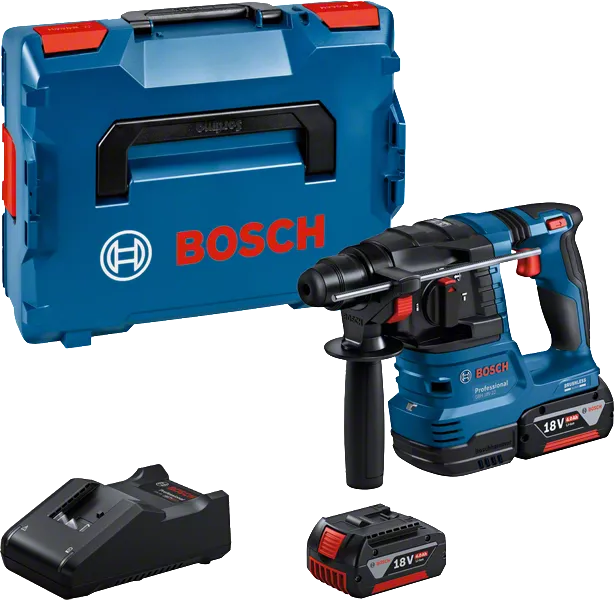 GBH 18V-22 in L-BOXX 136 mit 2 x Li-Ion-Akku 4,0 Ah, Schnellladegerät