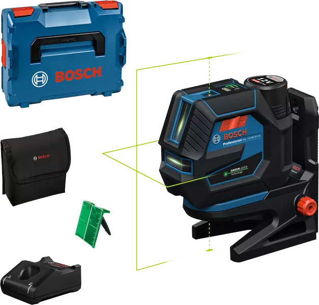 GCL 12V-50-22 CG Professional Kombilaser in L-BOXX 136 mit 1 Akku GBA 12V 2.0Ah, Laserzieltafel