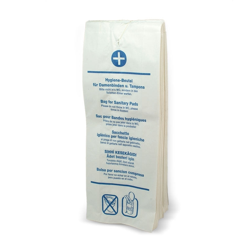 Hygienebeutel Papier, weiss, 29 x 11 cm