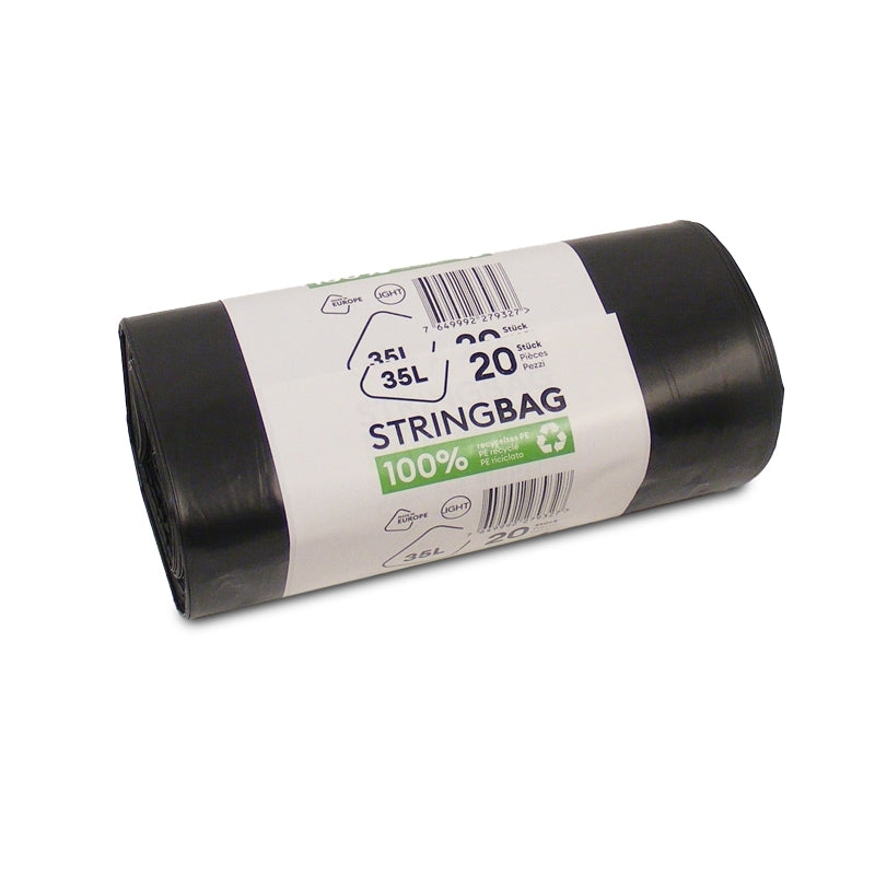 Kehrichtsack 35 Liter, 20 Säcke/Rolle, 0,030 mm, mit Verschlussband