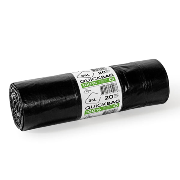 Kehrichtsack 35 Liter, 20 Säcke/Rolle, 0,035 mm, mit Zugband