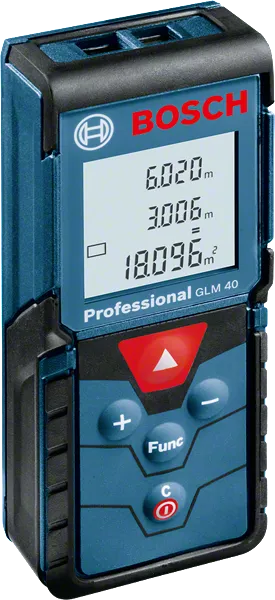 GLM 40 Professional Laser-Entfernungsmesser mit 2 x Batterie (AAA), Zubehör-Set