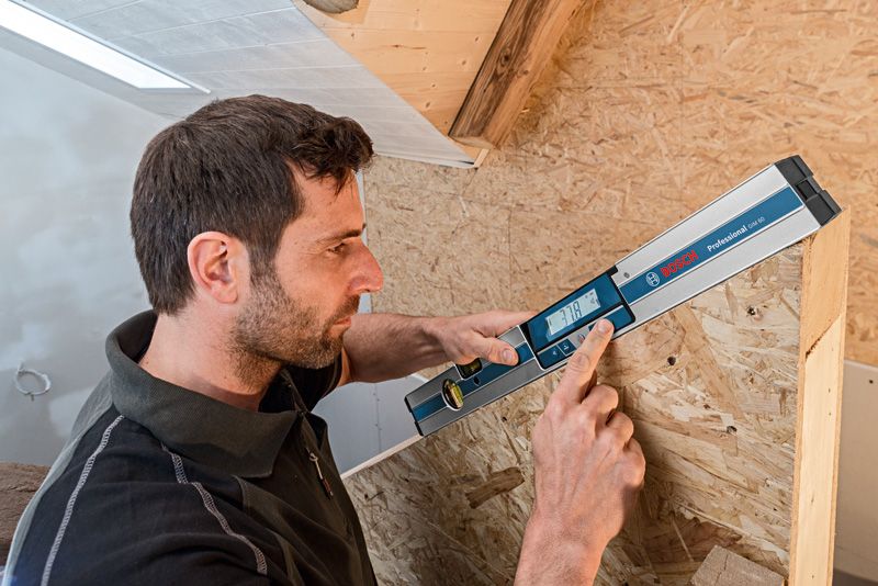 GIM 60 Professional Digitaler Neigungsmesser mit 4 x Batterie (AA), Schutztasche